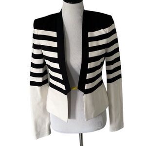 BCBGMAXAZRIA Women’s Guy White/Black Tuxedo Jacket size S